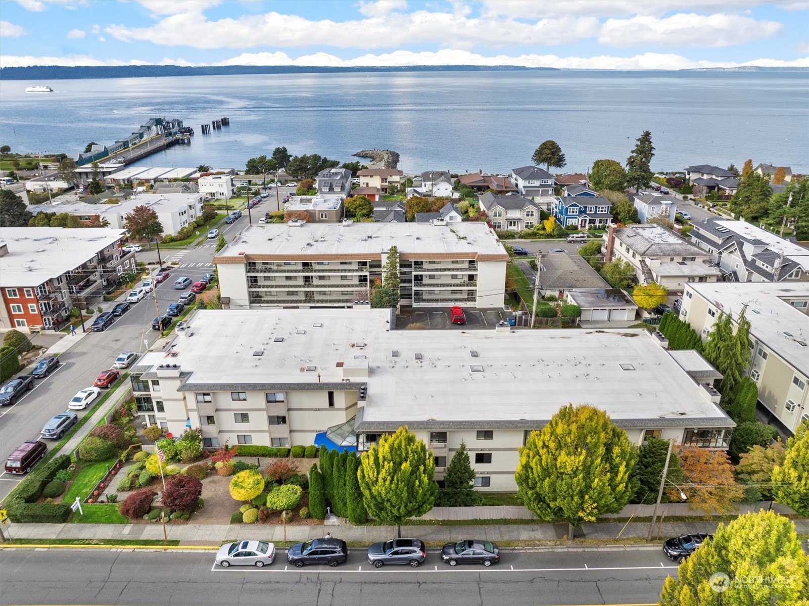 201 3rd Avenue North, Unit 102 Edmonds, WA 98020 - Photo 34 of 39 a view of parking area with ocean view