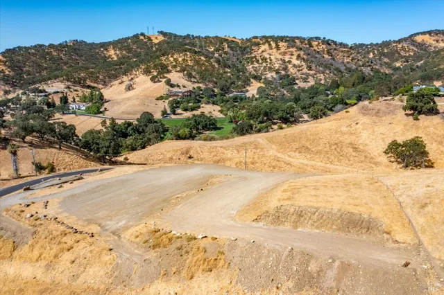 a view of a backyard of a house