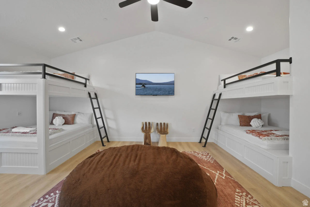 4346 Canterbury Road Hurricane, UT 84737 - Photo 32 of 37 Bedroom featuring recessed lighting, light wood finished floors, and ceiling fan