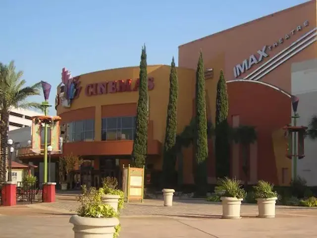 a front view of a building with street