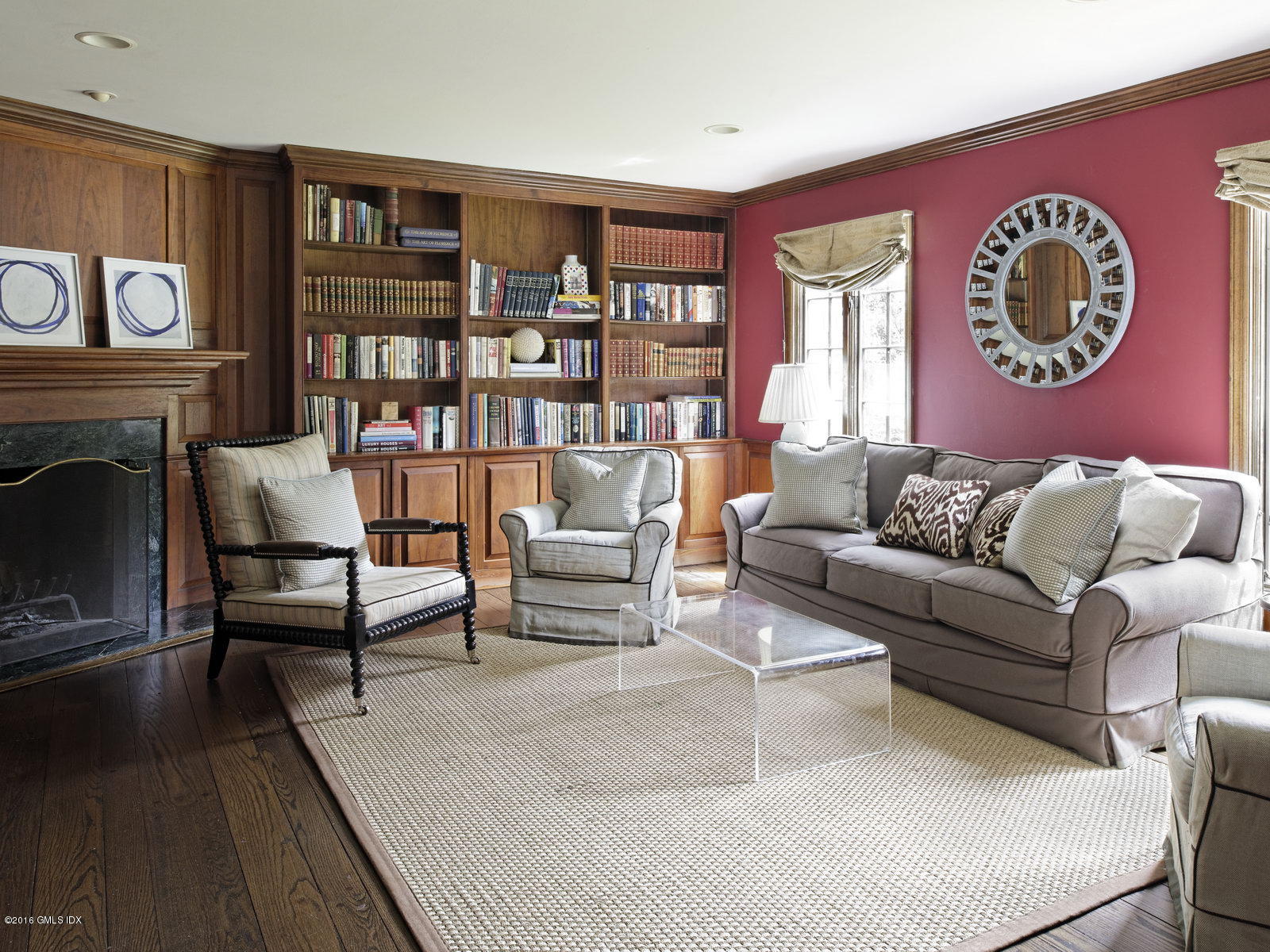 29 Lindsay Drive Greenwich, CT 06830 - Photo 9 of 17 a living room with furniture and a fireplace