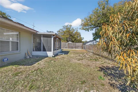 a house view with a backyard space