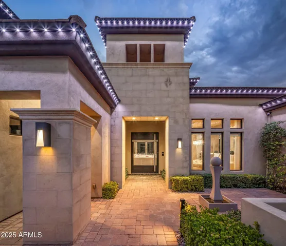 a front view of a house