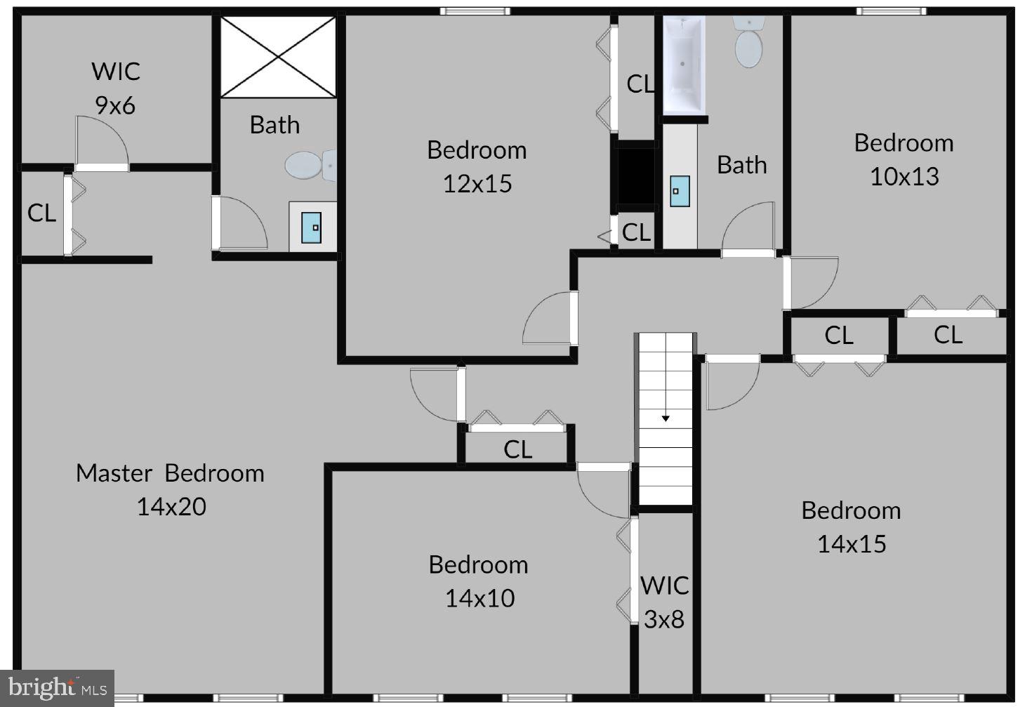 2072 Bingham Court Reston, VA 20191 - Photo 34 of 35 Upper Level Floor Plan