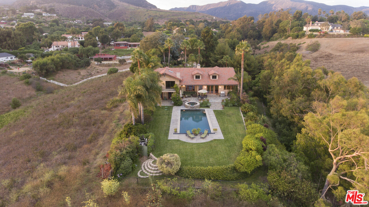 29660 Harvester Road Malibu, CA 90265 - Photo 31 of 32 an aerial view of a house with a yard