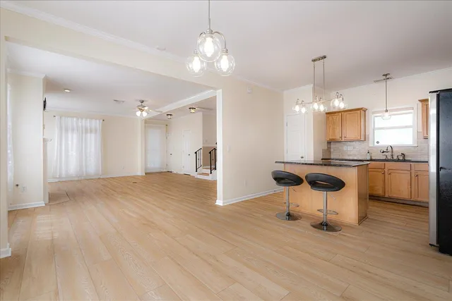 a view of a kitchen and a kitchen