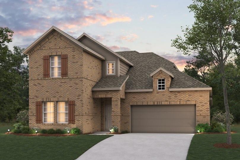 1025 Stonehaven Lane Crowley, TX 76036 - Photo 1 of 16 a front view of a house with a garden and garage