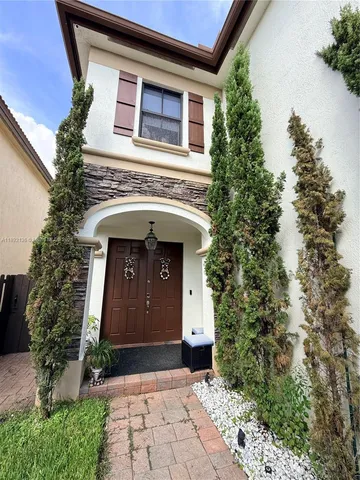 a front view of a house