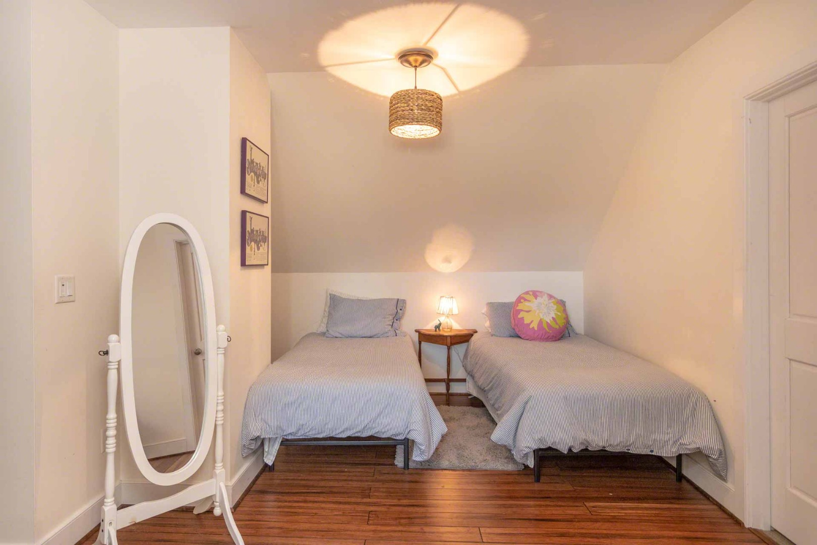 50 Red Pony Road Vineyard Haven, MA 02568 - Photo 23 of 28 a bedroom with a bed and chandelier