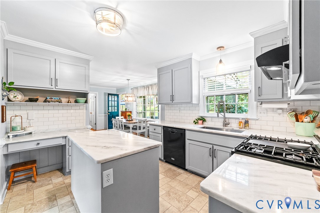 1013 Castle Hollow Road Midlothian, VA 23114 - Photo 11 of 45 Kitchen featuring light stone finish floors, gray