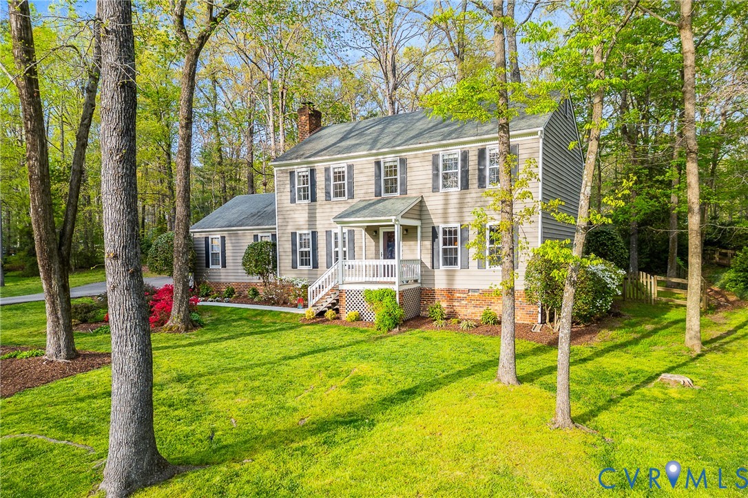 1013 Castle Hollow Road Midlothian, VA 23114 - Photo 2 of 45 Colonial home featuring a chimney, a front lawn, v