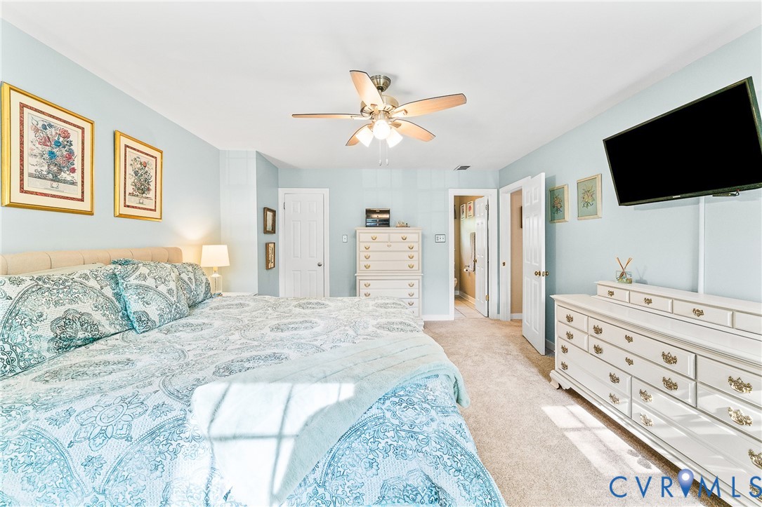 1013 Castle Hollow Road Midlothian, VA 23114 - Photo 24 of 45 Bedroom featuring a ceiling fan and light colored