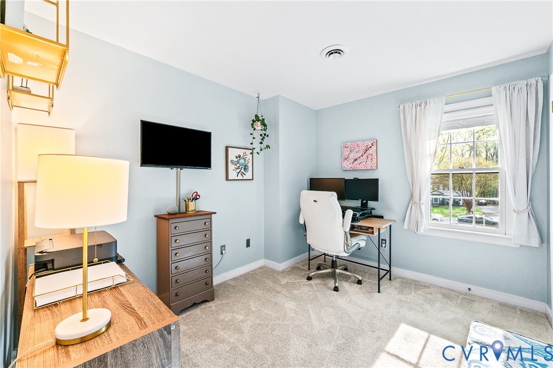 1013 Castle Hollow Road Midlothian, VA 23114 - Photo 27 of 45 Office area with light carpet and baseboards