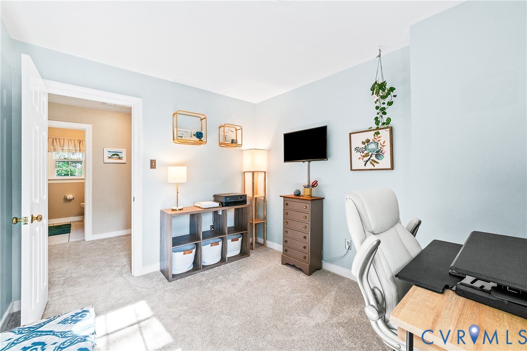 1013 Castle Hollow Road Midlothian, VA 23114 - Photo 28 of 45 Office area featuring light colored carpet and bas