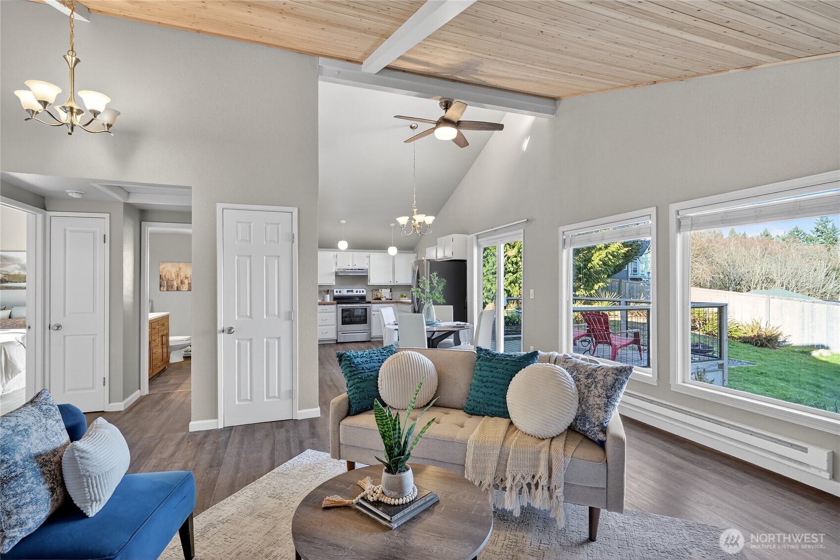 2422 McGregor Road Southeast Port Orchard, WA 98366 - Photo 15 of 32 a living room with furniture and a large window