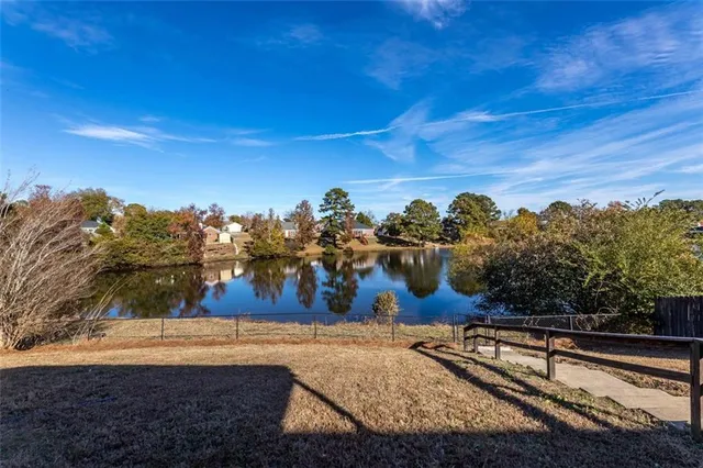 a view of a yard with an outdoor space