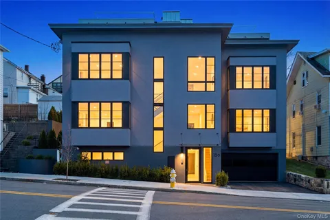 a view of a building with a street