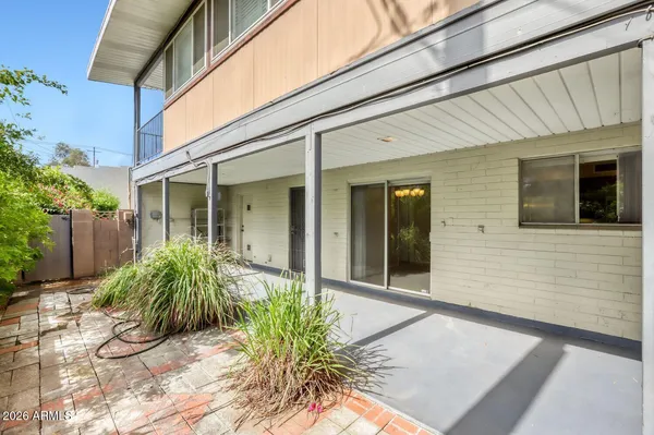 a view of a entryway door front of house