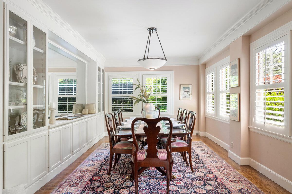 549 Edgewood Road San Mateo, CA 94402 - Photo 17 of 44 a view of a dining room with furniture window and outside view