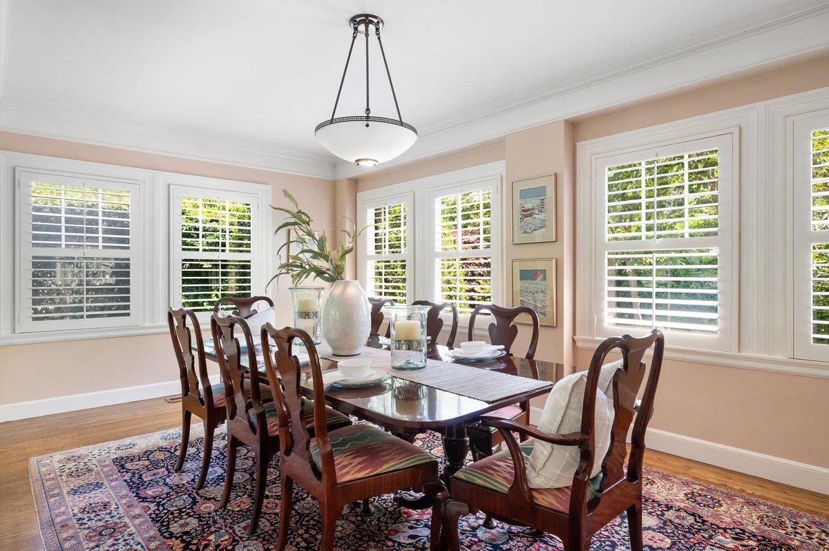 549 Edgewood Road San Mateo, CA 94402 - Photo 18 of 44 a view of a dining room with furniture window and outside view