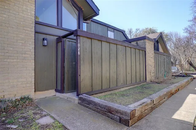 a view of a wooden door