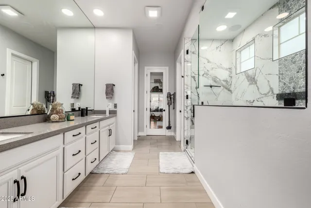 a living room with lots of furniture