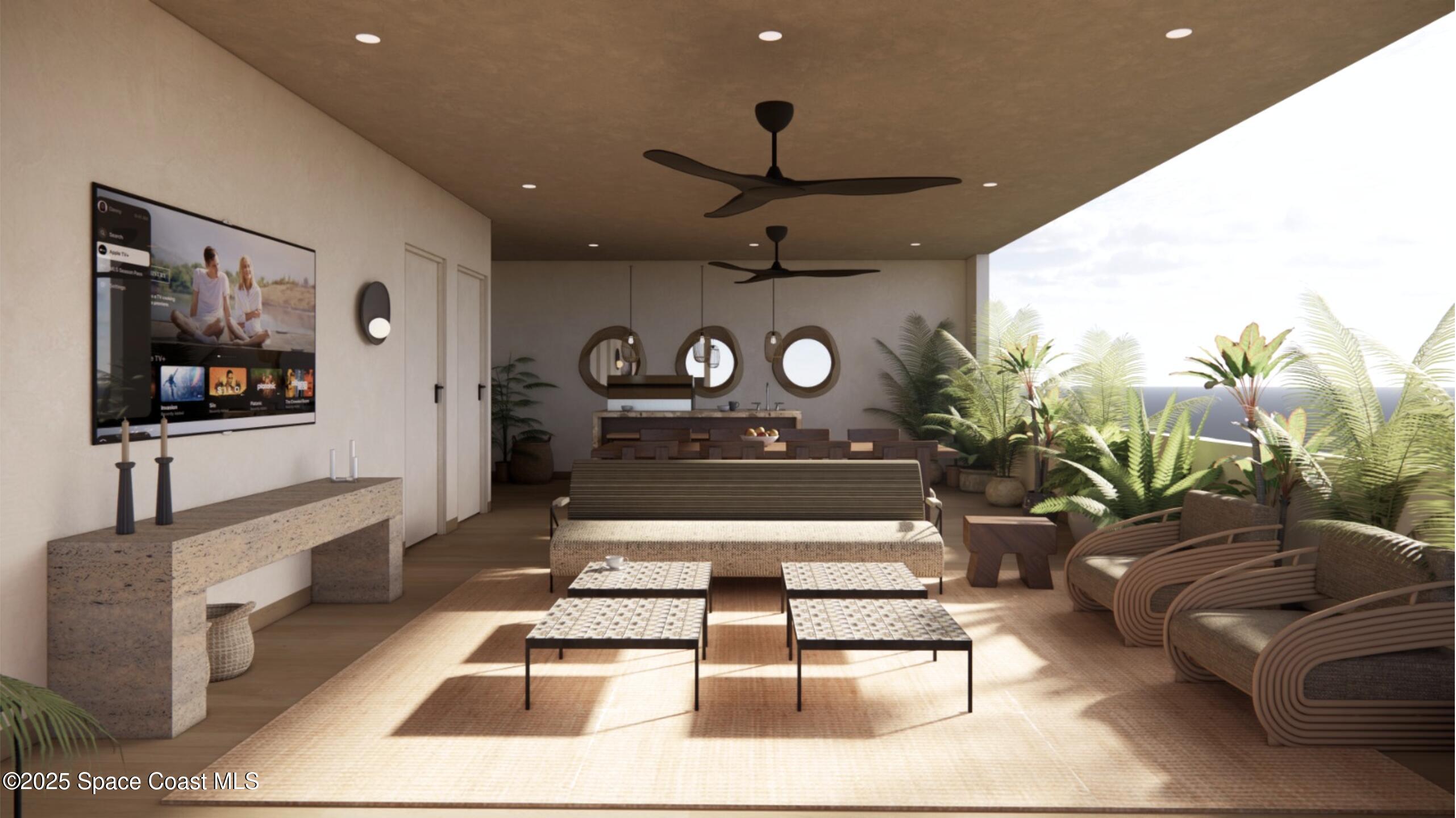 2245 Livnats Lane Melbourne, FL 32901 - Photo 18 of 20 a living room with furniture and a flat screen tv