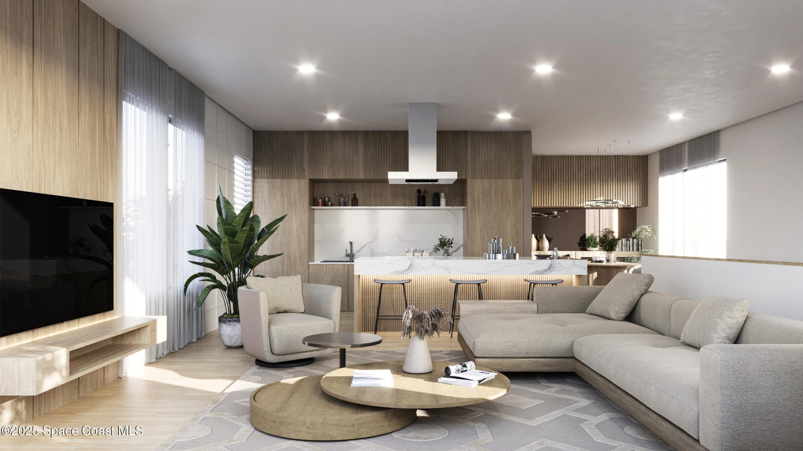 2245 Livnats Lane Melbourne, FL 32901 - Photo 5 of 20 a living room with furniture kitchen and a large window