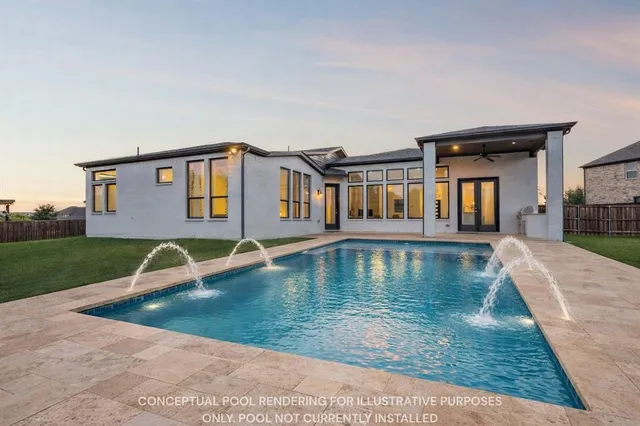 a view of a backyard with garden