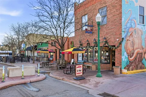 a view of a city and tall buildings