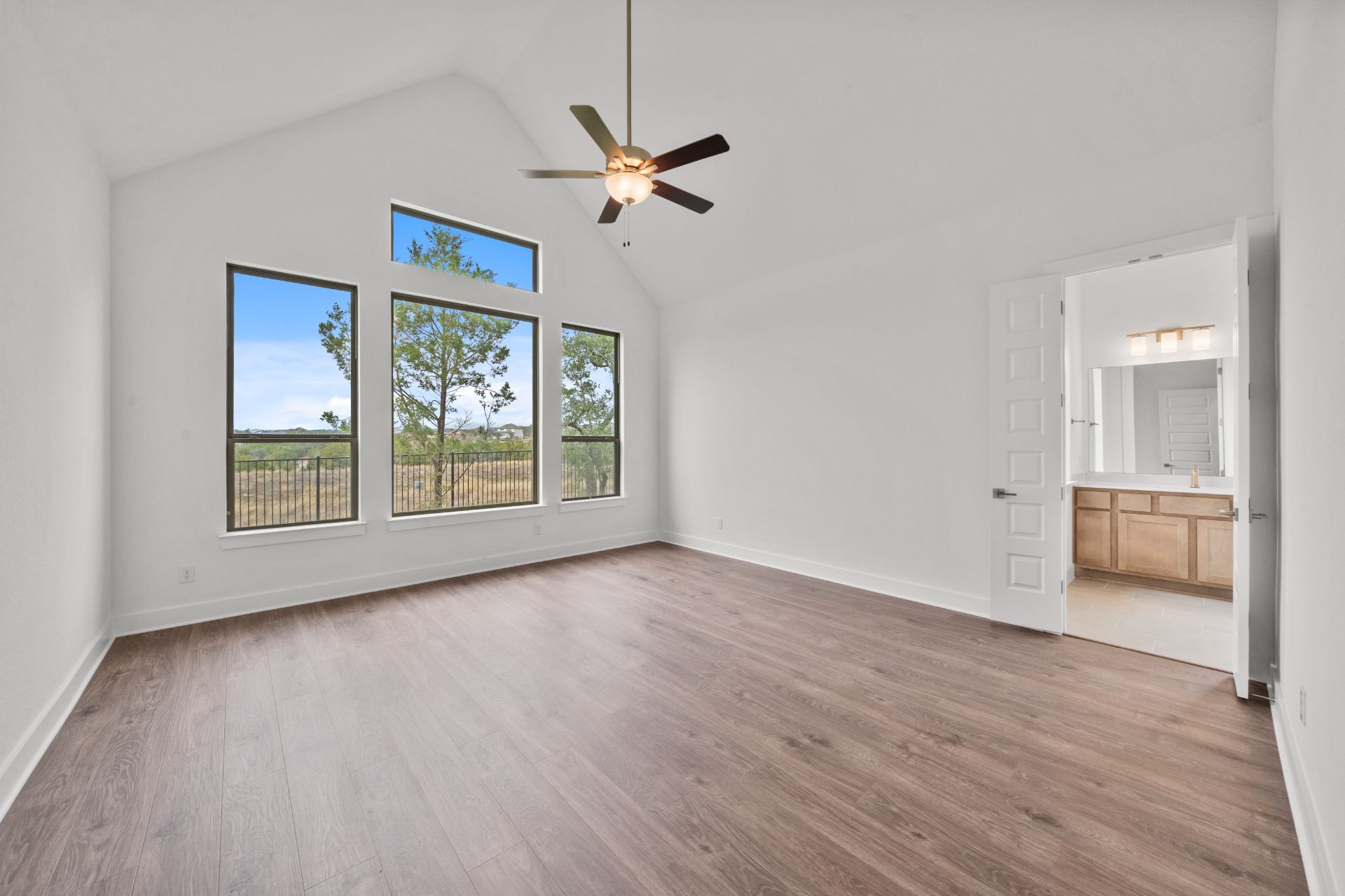 1802 Crimson Sunset Drive Georgetown, TX 78628 - Photo 16 of 38 Primary Bedroom with elevated ceiling