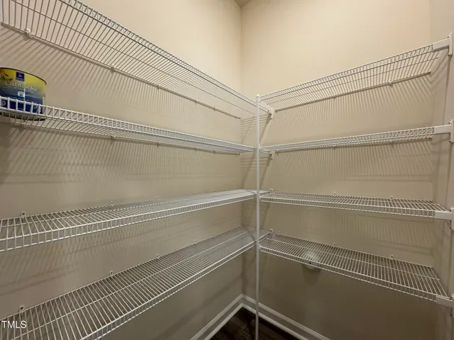 a view of a room with empty racks