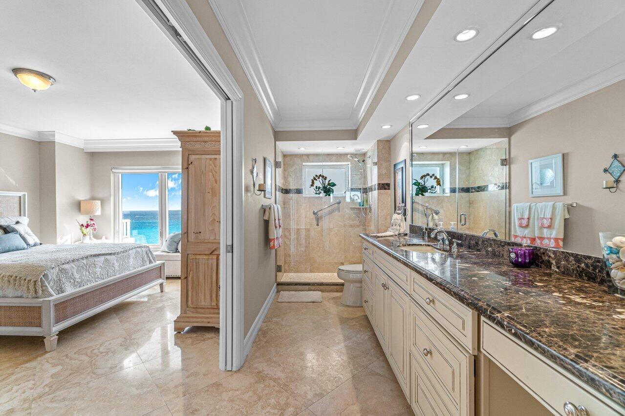 600 South Ocean Boulevard, Unit 1402 Boca Raton, FL 33432 - Photo 20 of 35 Primary Bath/ Large Shower