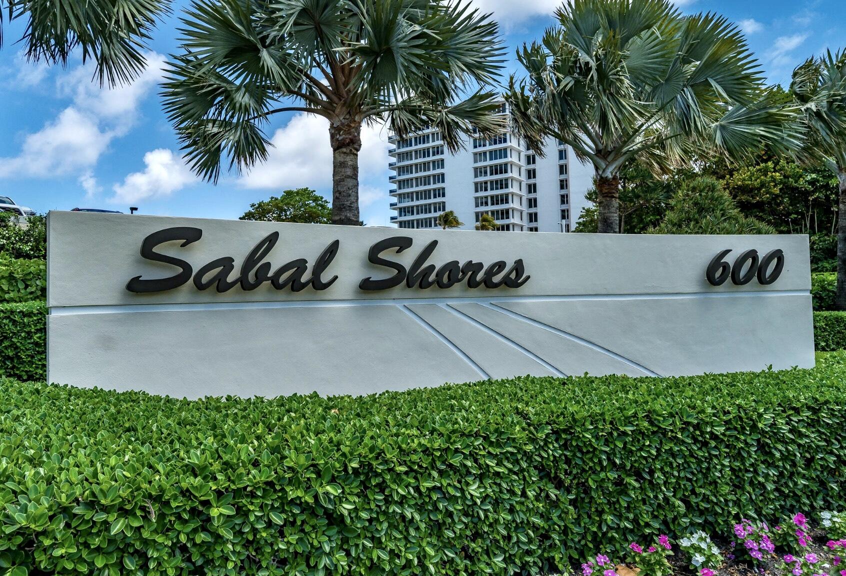 600 South Ocean Boulevard, Unit 1402 Boca Raton, FL 33432 - Photo 35 of 35 Sabal Shores Entry Sign