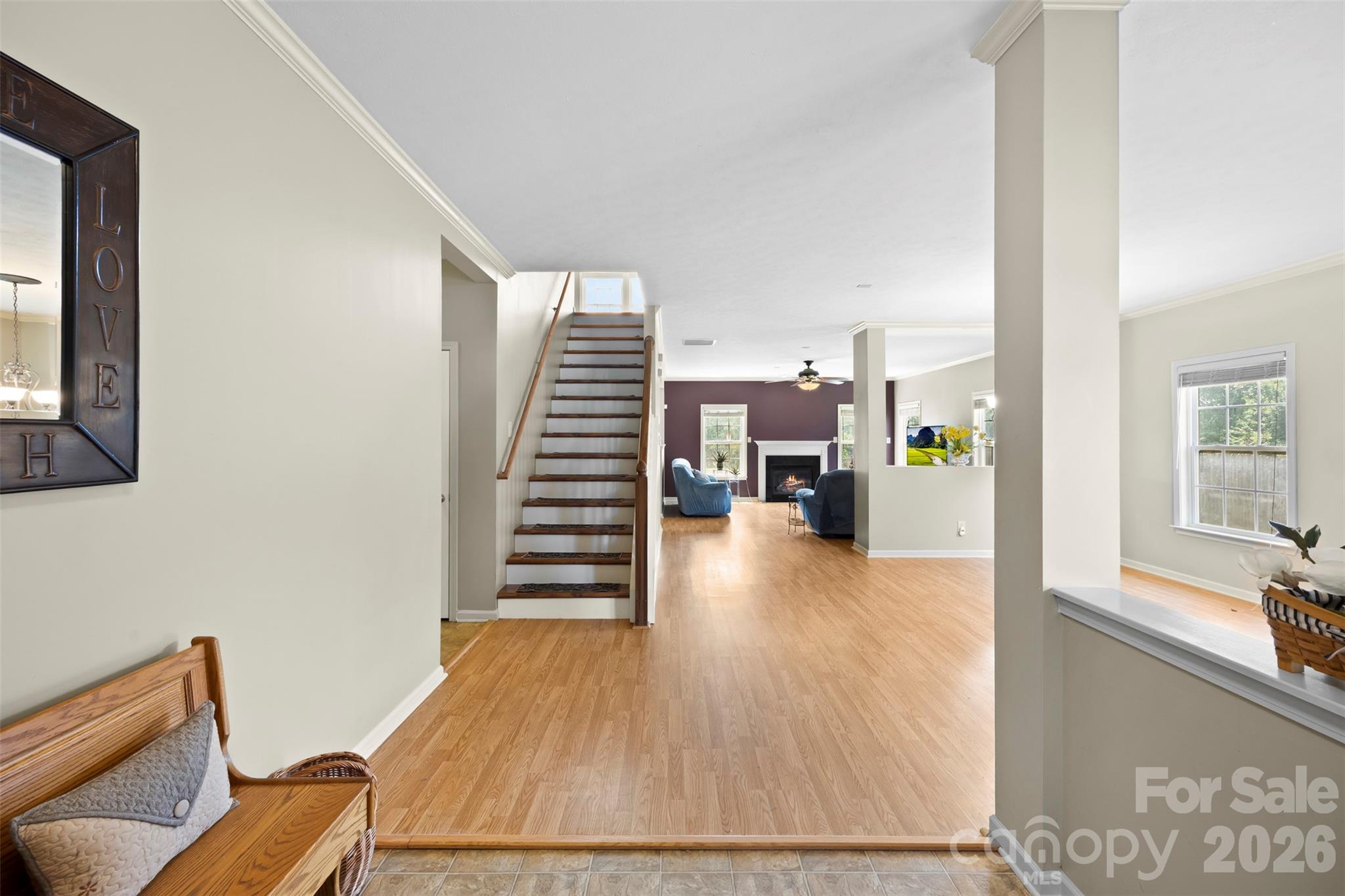 1720 Grove Tree Lane Clover, SC 29710 - Photo 5 of 43 a view of a living room with furniture and wooden floor