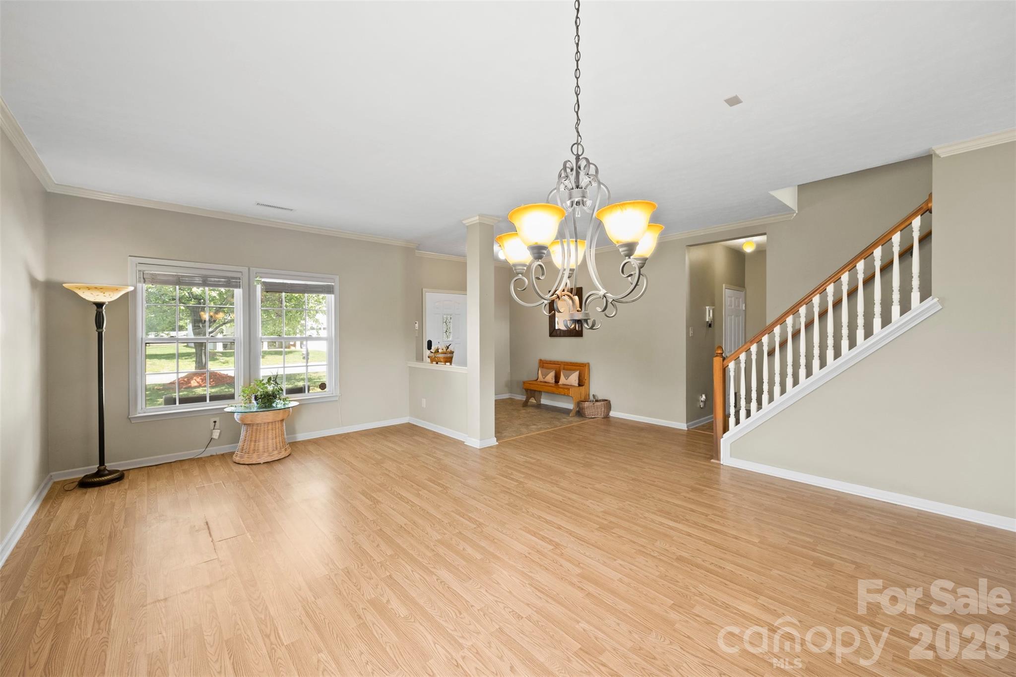 1720 Grove Tree Lane Clover, SC 29710 - Photo 7 of 43 a view of empty room with wooden floor and fan