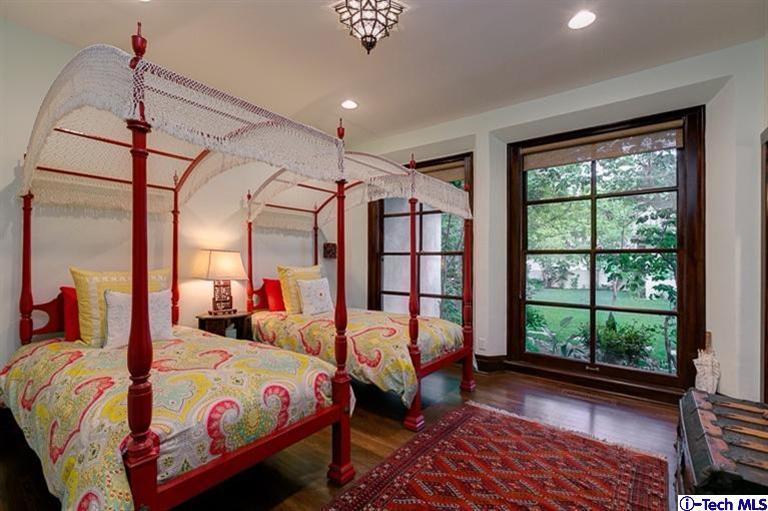 348 Blythe Road La Canada Flintridge, CA 91011 - Photo 26 of 51 a bedroom with bed and wooden floor