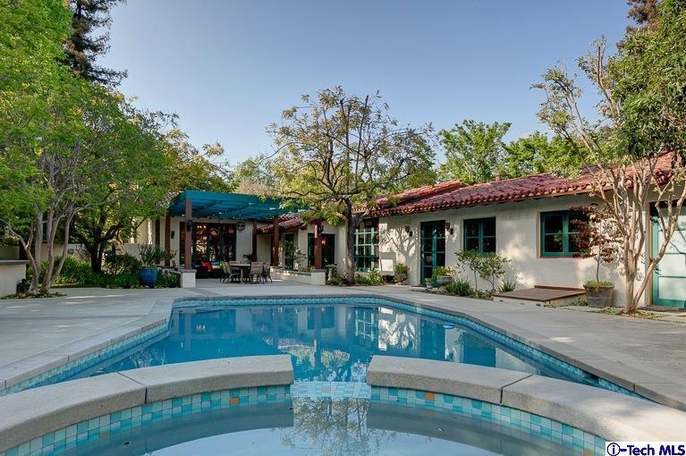 348 Blythe Road La Canada Flintridge, CA 91011 - Photo 43 of 51 a view of a house with sitting area and garden