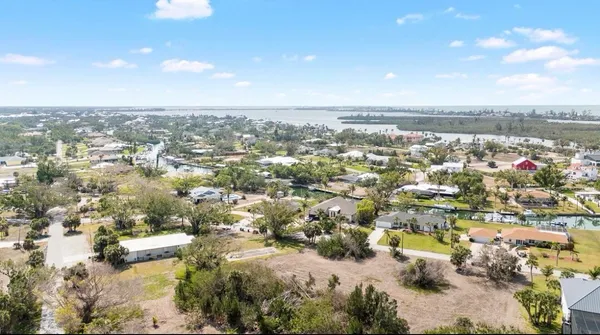 an aerial view of a city