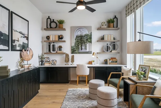 a living room with furniture and window