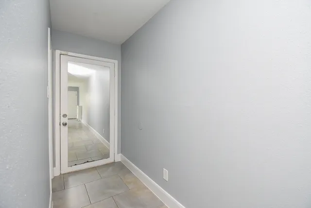 a view of an front door