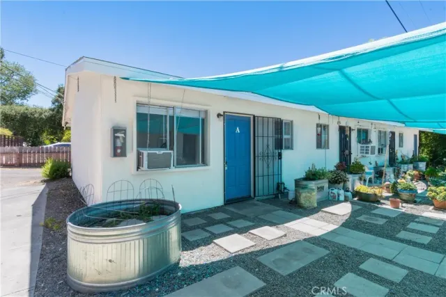 a house view with a outdoor space