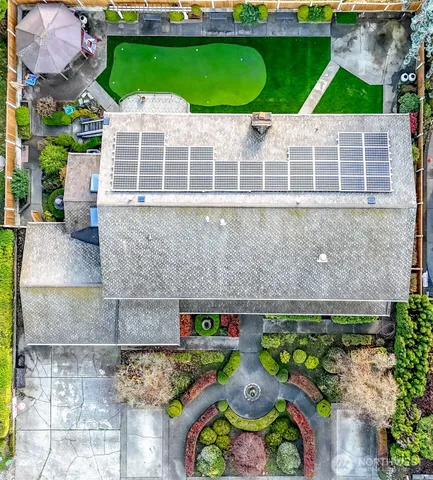 a buildings view with a garden space
