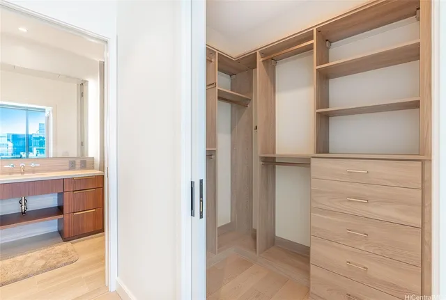 a view of closet area