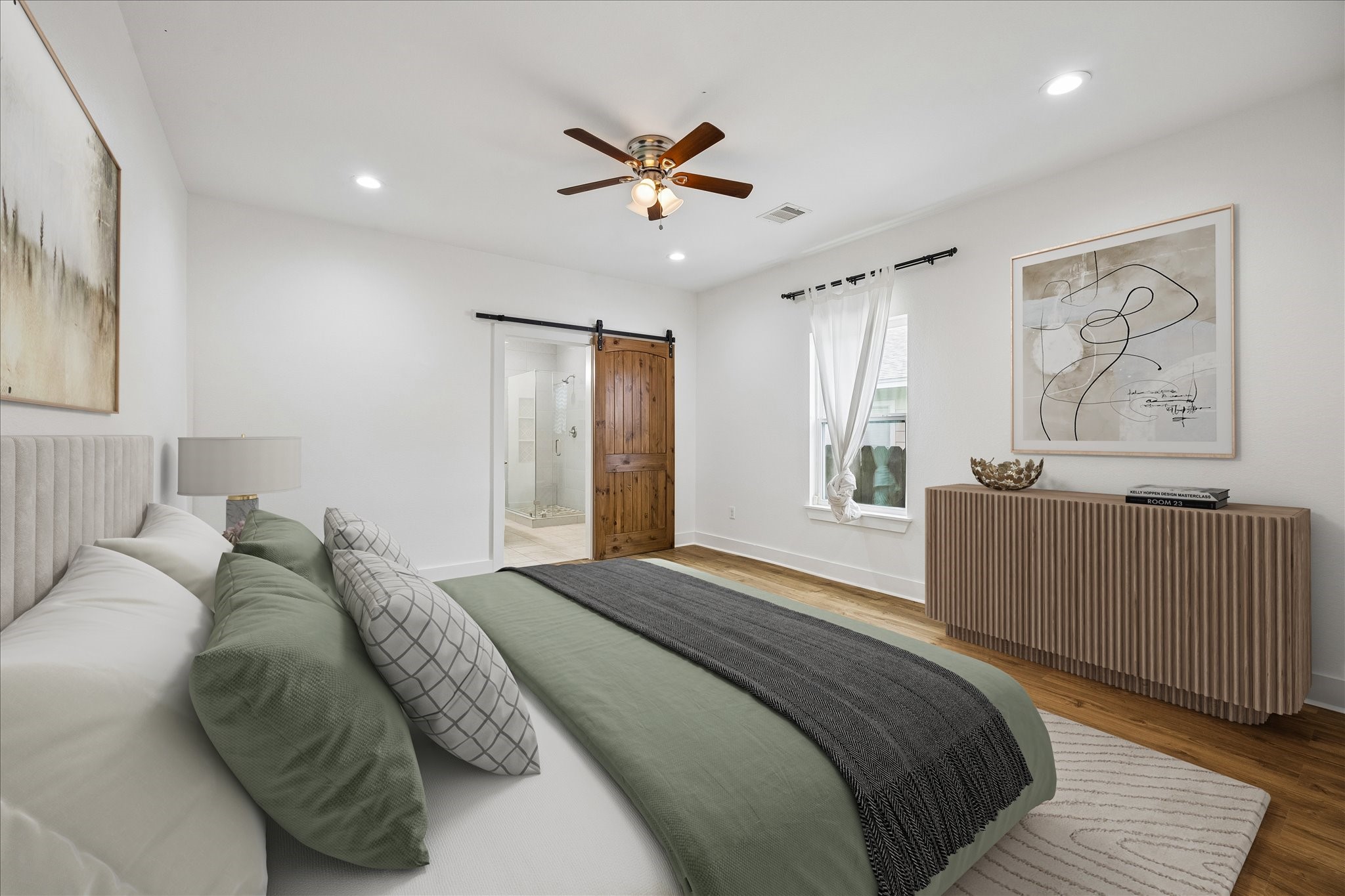 5105 Chapman Street Houston, TX 77009 - Photo 18 of 49 Virtually staged: SPACIOUS and serene PRIMARY bedroom