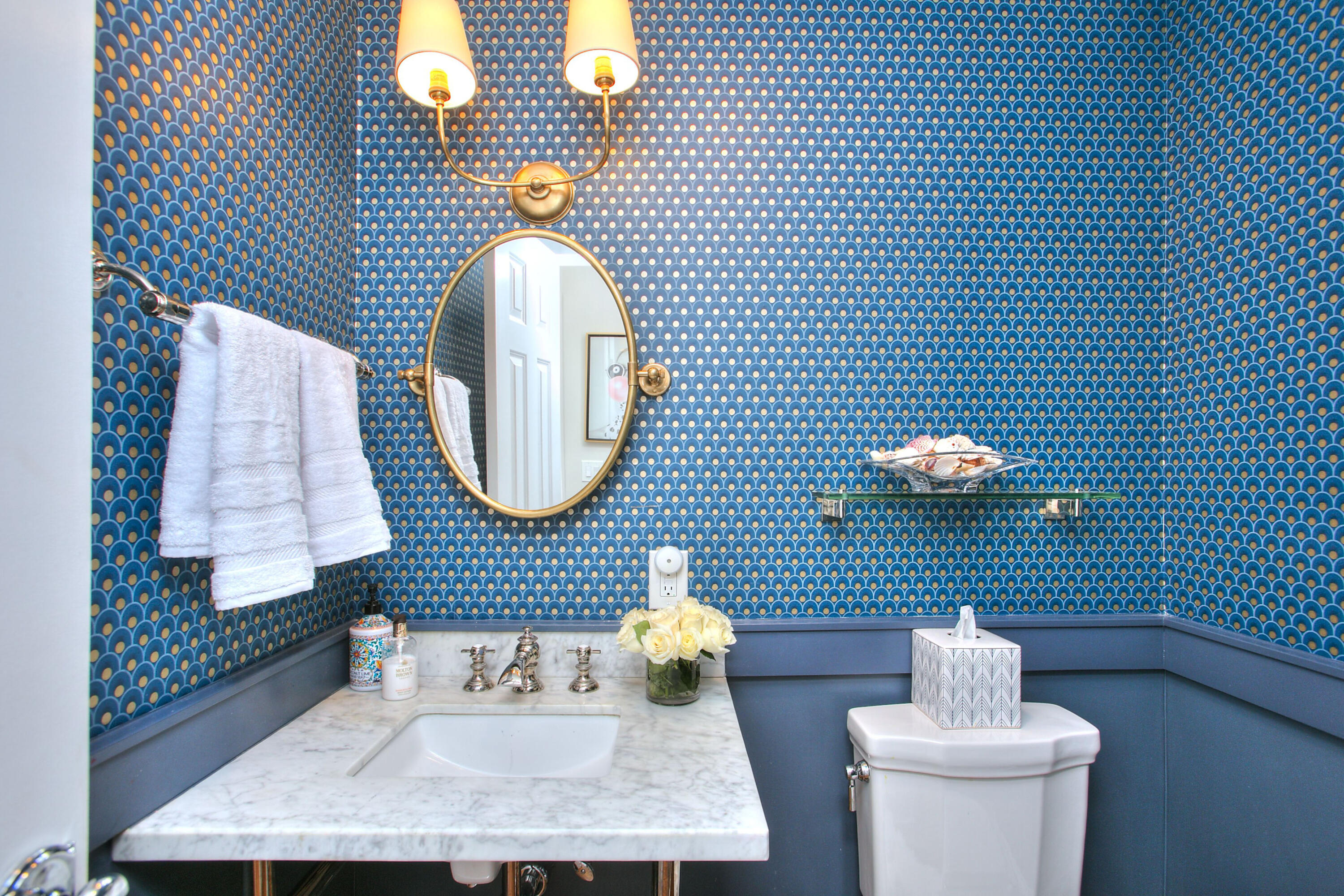 45 Beech Road New Canaan, CT 06840 - Photo 23 of 37 a bathroom with a sink mirror and vanity