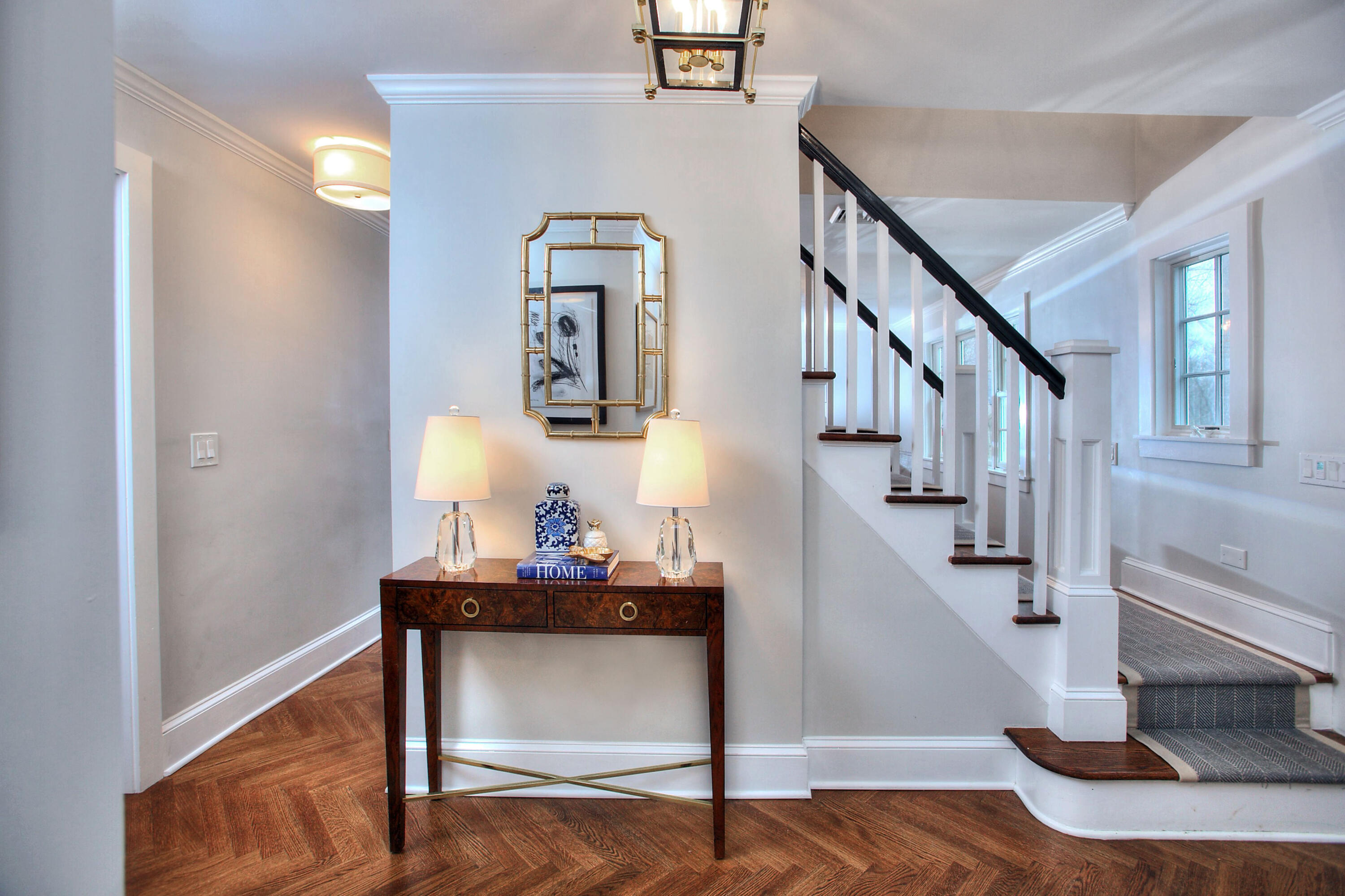 45 Beech Road New Canaan, CT 06840 - Photo 4 of 37 a view of entryway and hall with wooden floor