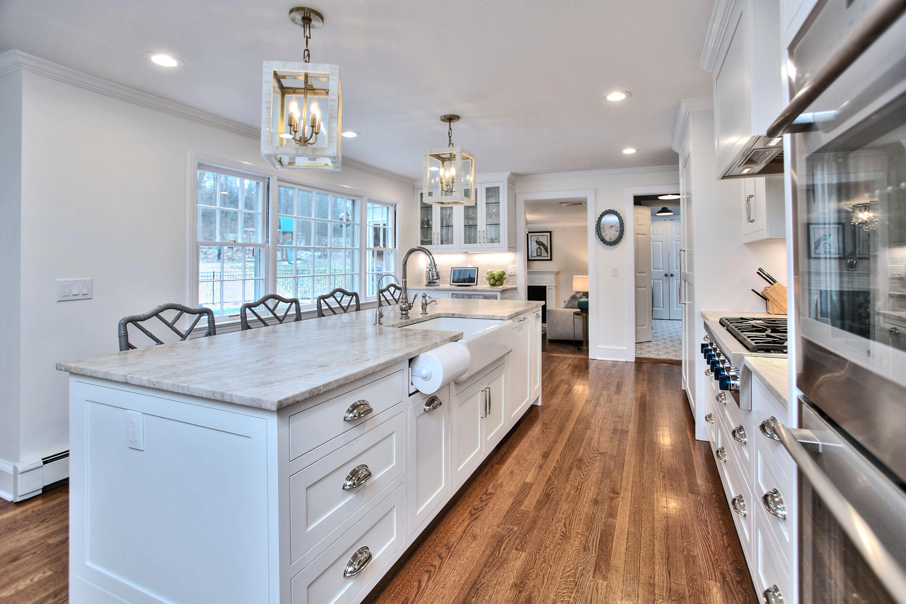 45 Beech Road New Canaan, CT 06840 - Photo 9 of 37 an open kitchen with sink and refrigerator
