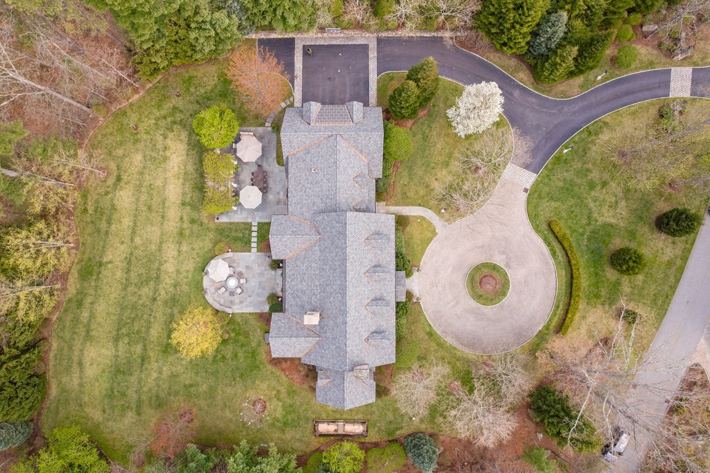16 Sanderson Lane Weston, MA 02493 - Photo 39 of 39 an aerial view of a house with a swimming pool