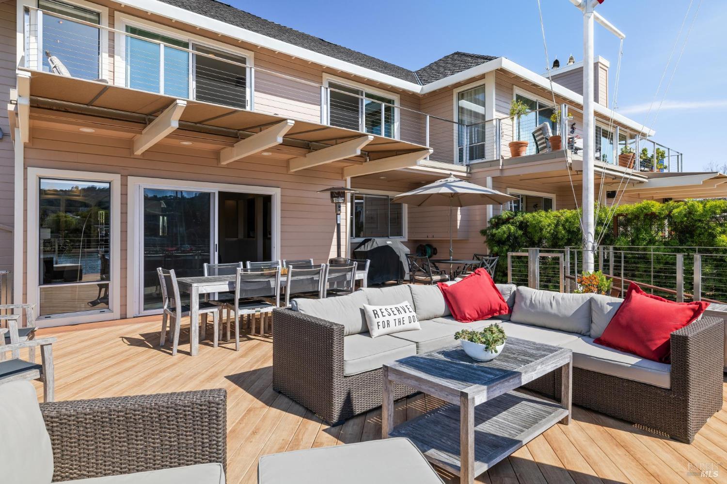 24 Mooring Road San Rafael, CA 94901 - Photo 42 of 71 Views of the private deck offering ample seating.